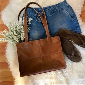 Authentic Brown leather handbag 👜